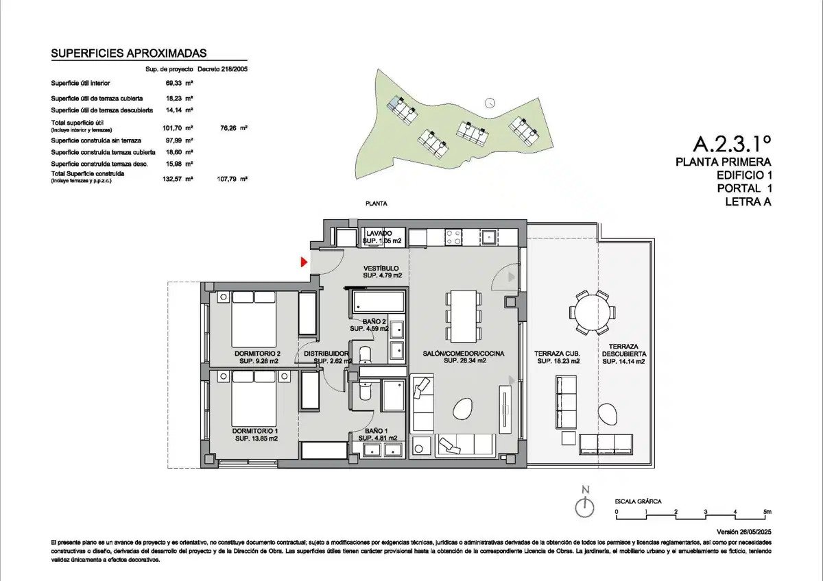 2-Zimmer, 2-Bad-Wohnung mit Panoramablick auf Golf und Meer in La Cala de Mijas