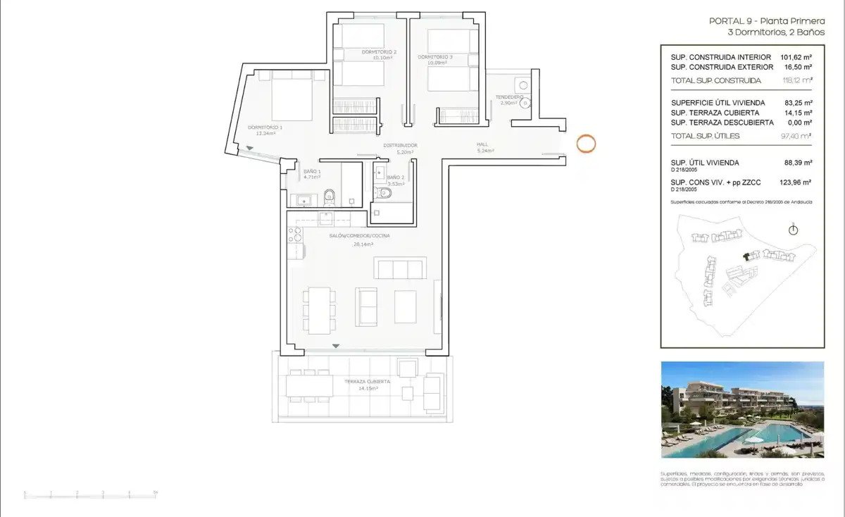 3-Zimmer, 2-Bad Sea View Apartment in Mijas mit Resort-ähnlichen Annehmlichkeiten