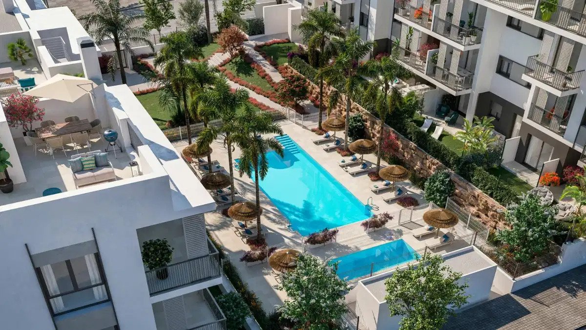 2-Zimmer, 2-Bad-Wohnung in Estepona mit großzügigen Terrassen und modernen Annehmlichkeiten