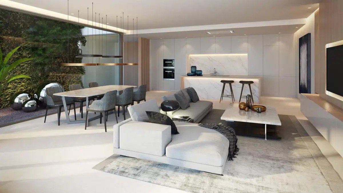 3-Zimmer, 2-Bad Erdgeschosswohnung mit großzügiger Terrasse und Meerblick in Marbella-Benahavís Hills