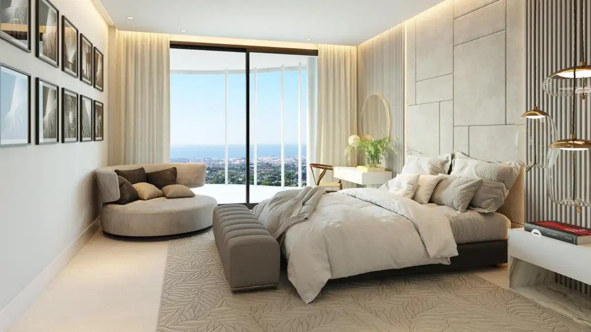 3-Zimmer, 2-Bad Erdgeschosswohnung mit großzügiger Terrasse und Meerblick in Marbella-Benahavís Hills