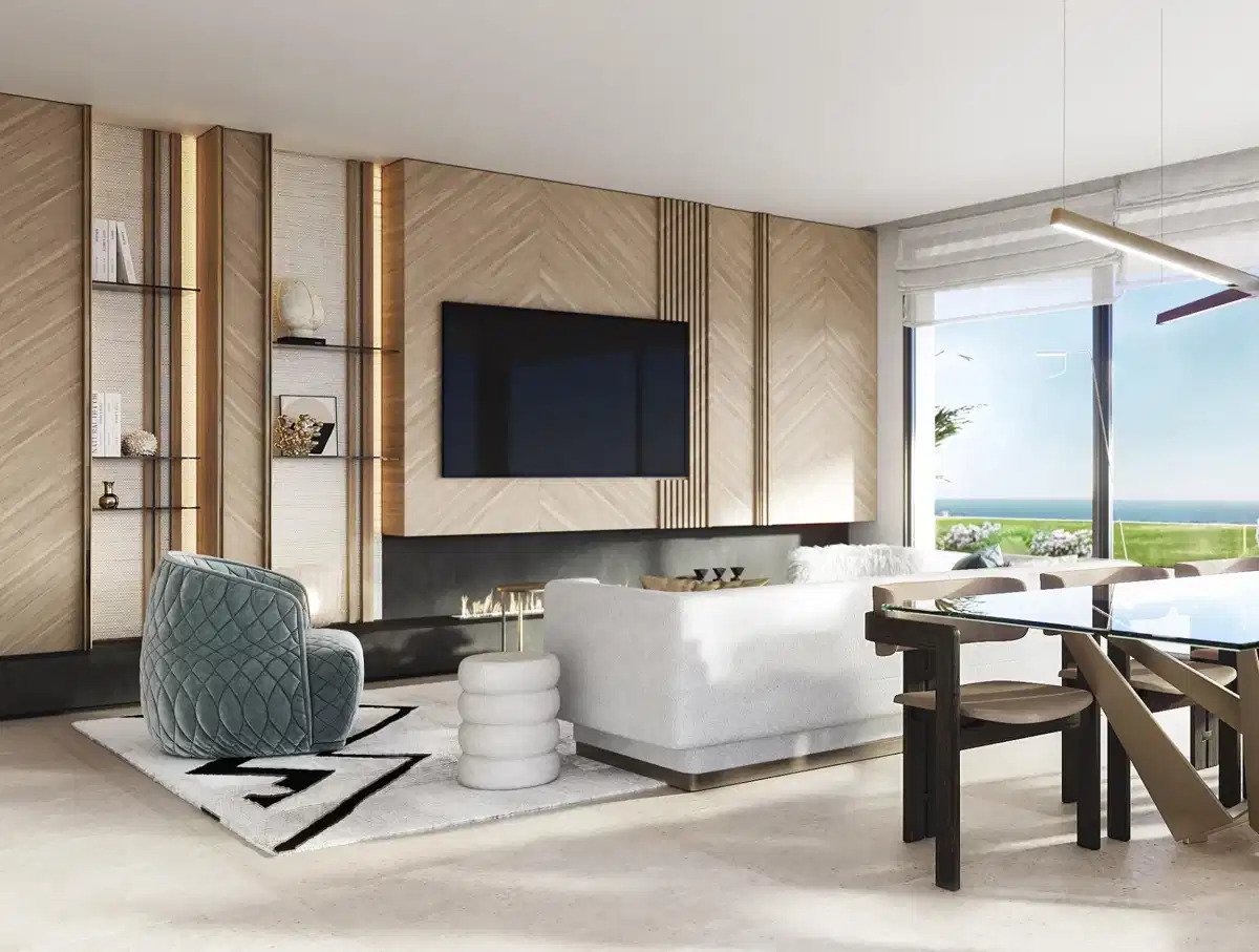 3-Zimmer, 2-Bad Erdgeschosswohnung mit großzügiger Terrasse und Meerblick in Marbella-Benahavís Hills