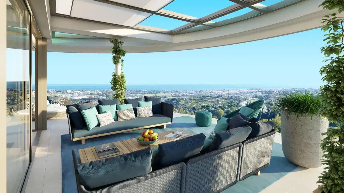 3-Zimmer, 2-Bad-Wohnung mit Meer- und Bergblick in Marbella-Benahavís Hills