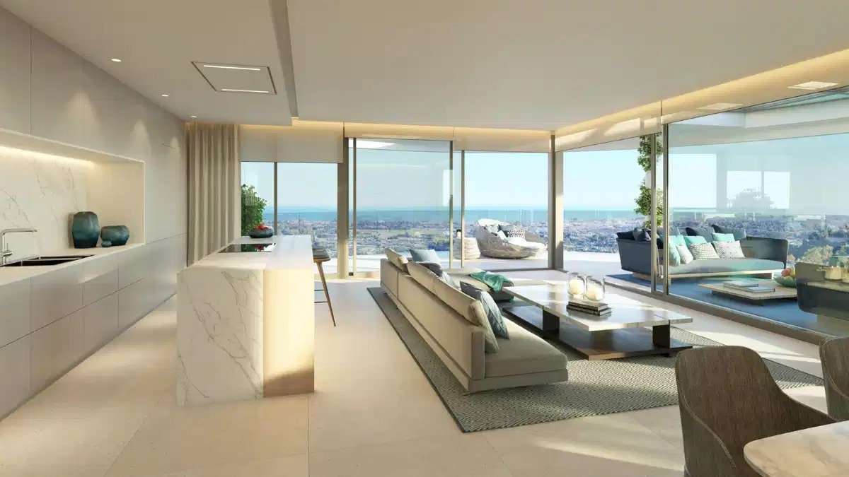 3-Zimmer, 2-Bad-Wohnung mit Meer- und Bergblick in Marbella-Benahavís Hills