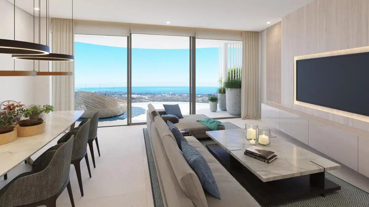 3-Zimmer, 2-Bad-Wohnung mit Meer- und Bergblick in Marbella-Benahavís Hills