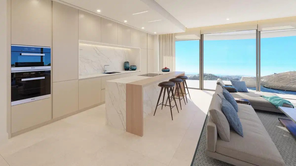 3-Zimmer, 2-Bad-Wohnung mit Meer- und Bergblick in Marbella-Benahavís Hills