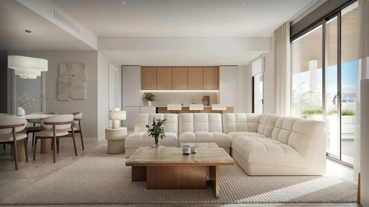 3-Zimmer, 2-Bad Modernes Erdgeschoss-Apartment mit Panoramablick auf das Meer in Selwo, Estepona