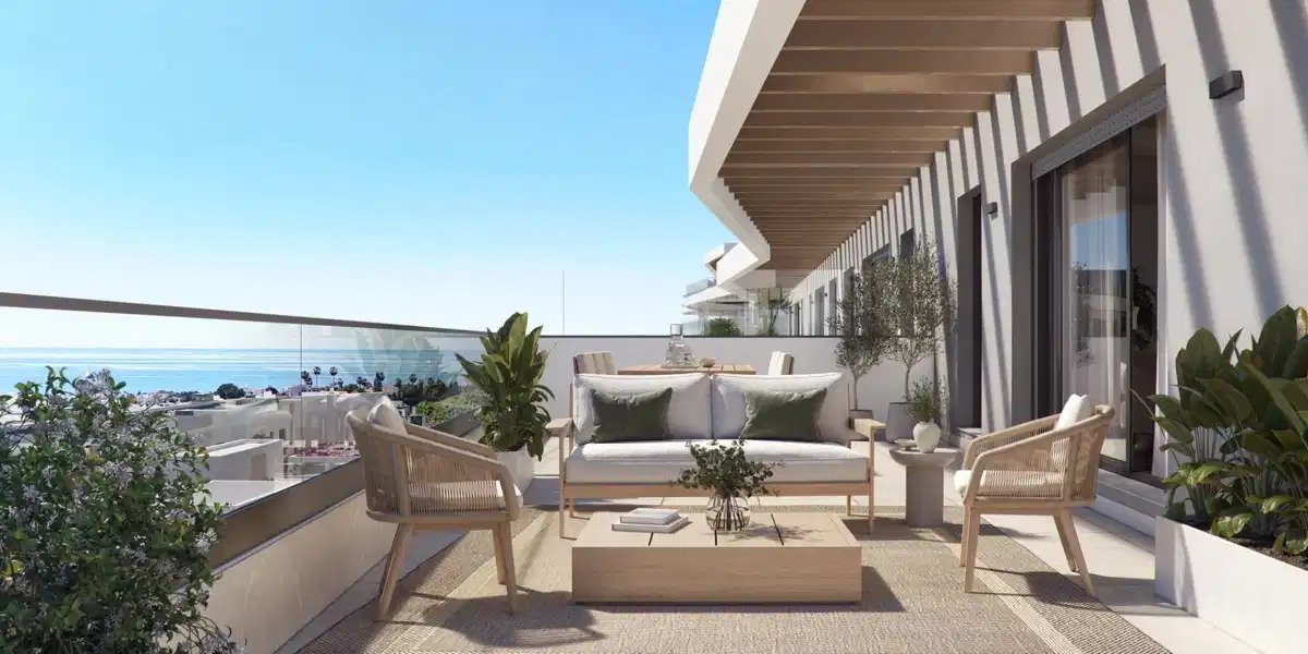 3-Zimmer, 2-Bad Modernes Erdgeschoss-Apartment mit Panoramablick auf das Meer in Selwo, Estepona