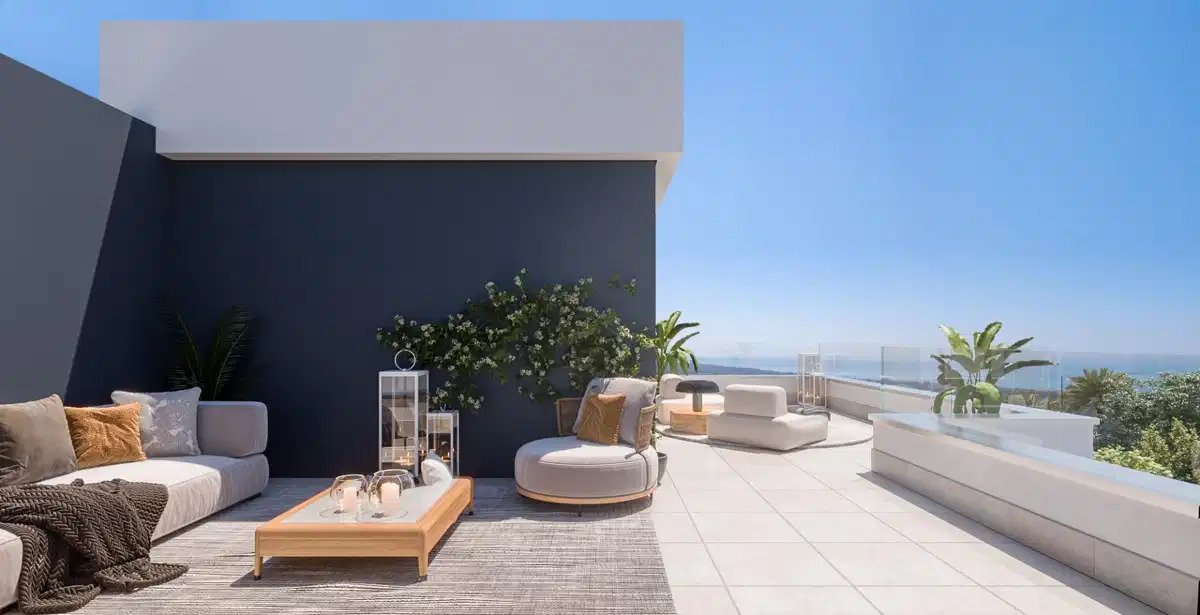 3-Zimmer, 2-Bad-Wohnung mit Panoramablick in Altos de Los Monteros, Marbella