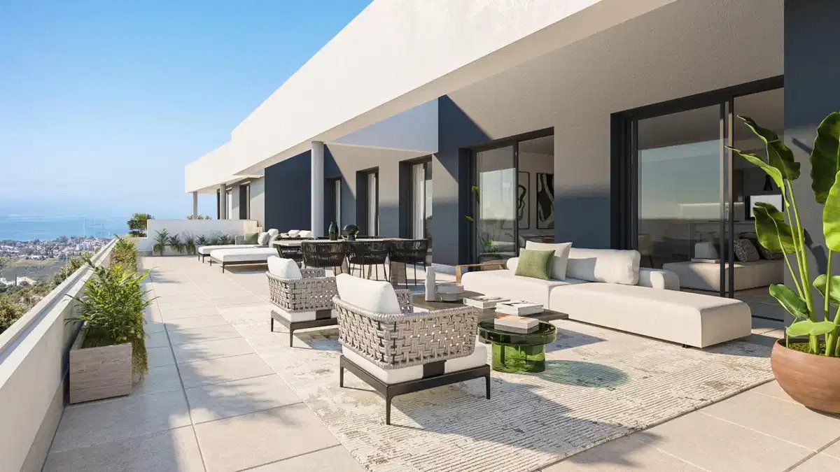 3-Zimmer, 2-Bad-Wohnung mit Panoramablick in Altos de Los Monteros, Marbella