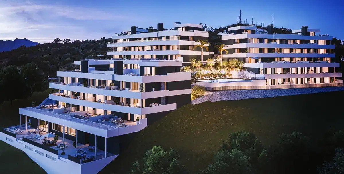 3-Zimmer, 2-Bad-Wohnung mit Panoramablick in Altos de Los Monteros, Marbella
