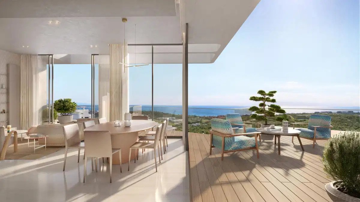 4-Zimmer, 4-Bad-Penthouse mit Panoramablick auf die Küste bei Finca Cortesín