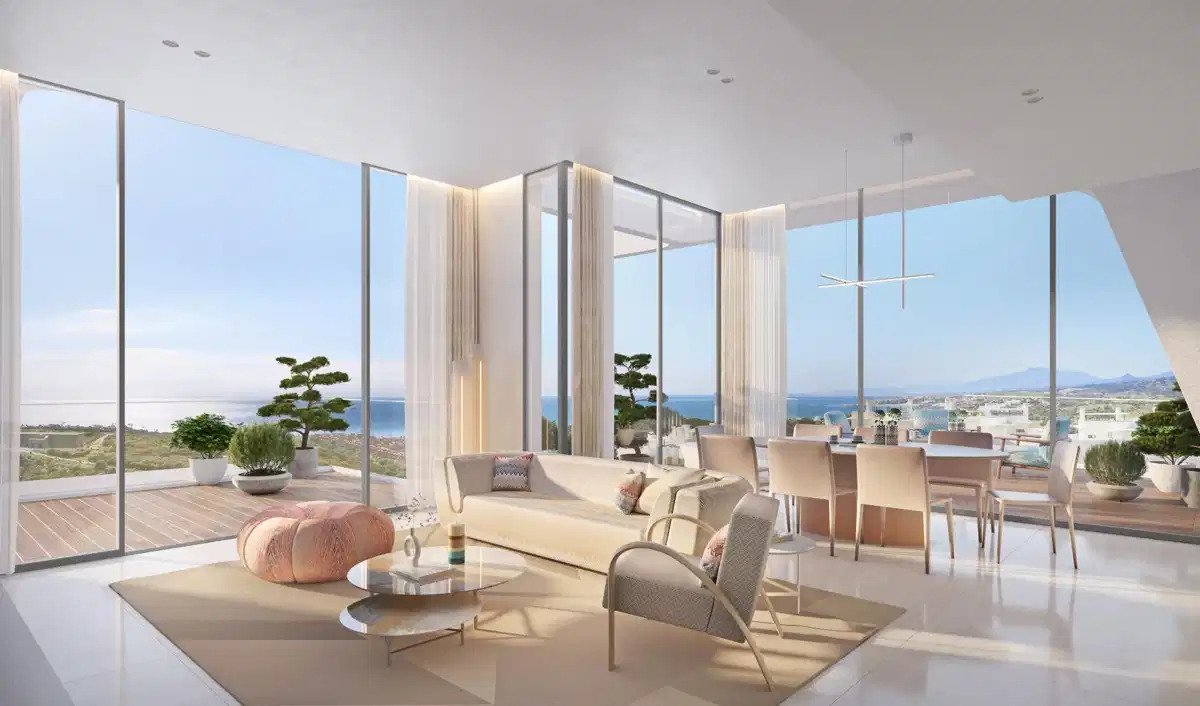 4-Zimmer, 4-Bad-Penthouse mit Panoramablick auf die Küste bei Finca Cortesín