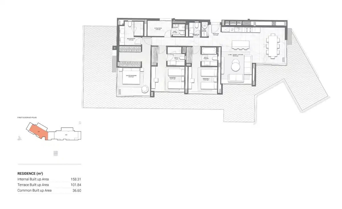 4-Zimmer, 4-Bad-Penthouse mit Panoramablick auf die Küste bei Finca Cortesín
