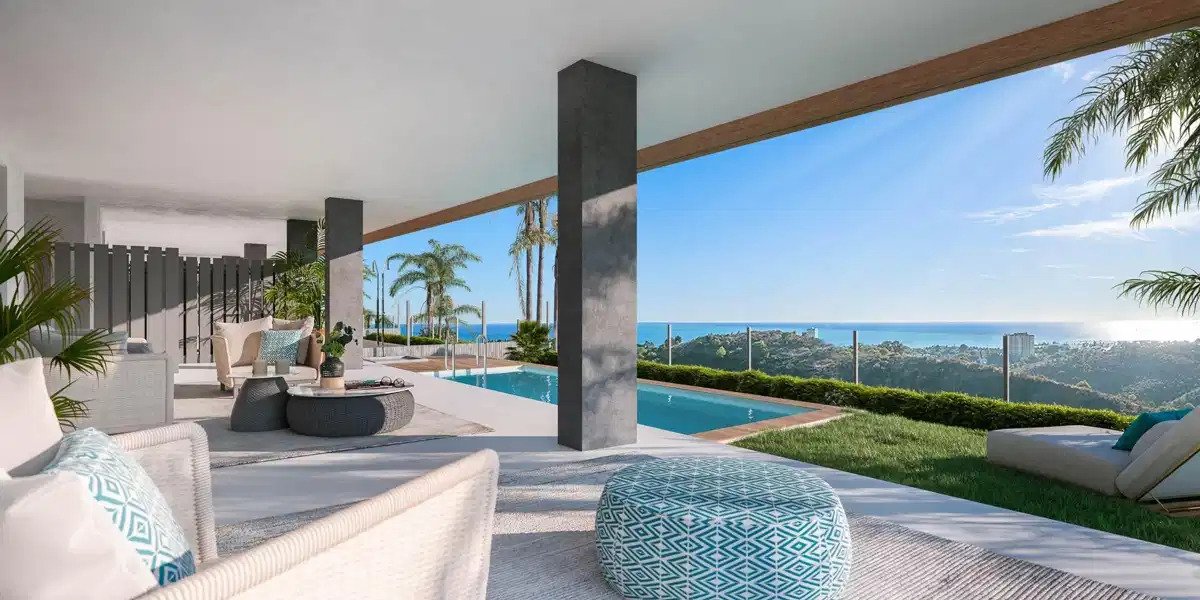 2-Zimmer, 2-Bad Wohnung mit großzügigen Terrassen und Meerblicken in Altos de los Monteros
