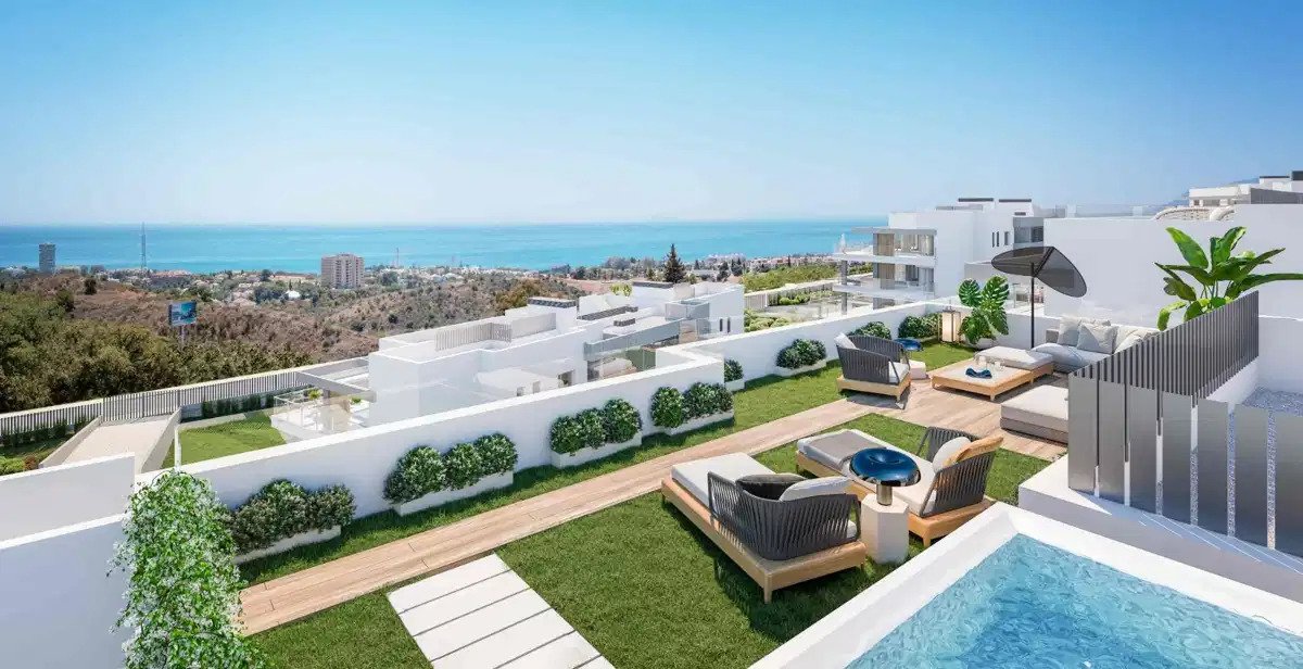 2-Zimmer, 2-Bad Wohnung mit großzügigen Terrassen und Meerblicken in Altos de los Monteros