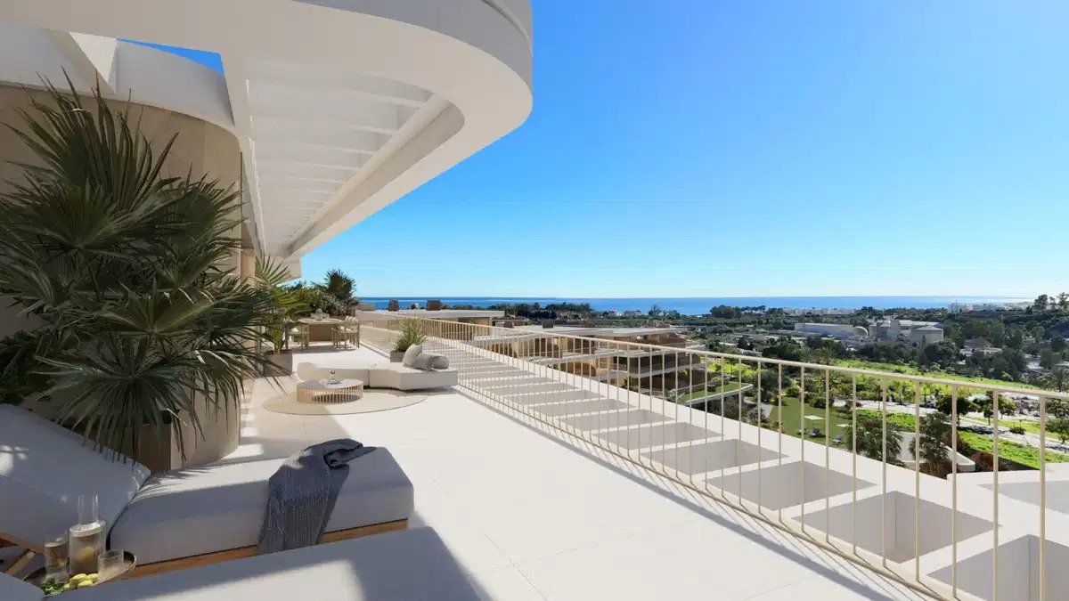 2-Zimmer, 2-Bad, Erdgeschosswohnung mit Meerblick in Cancelada, Estepona