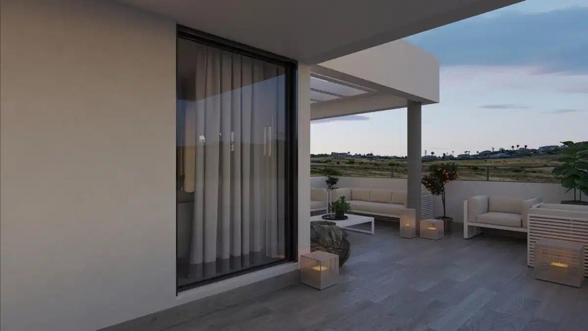 2-Zimmer, 2-Bad Penthouse mit Panoramablick auf Meer und Berge in Casares