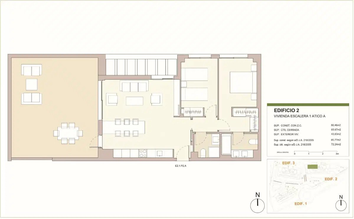 2-Zimmer, 2-Bad Penthouse mit Panoramablick auf Meer und Berge in Casares