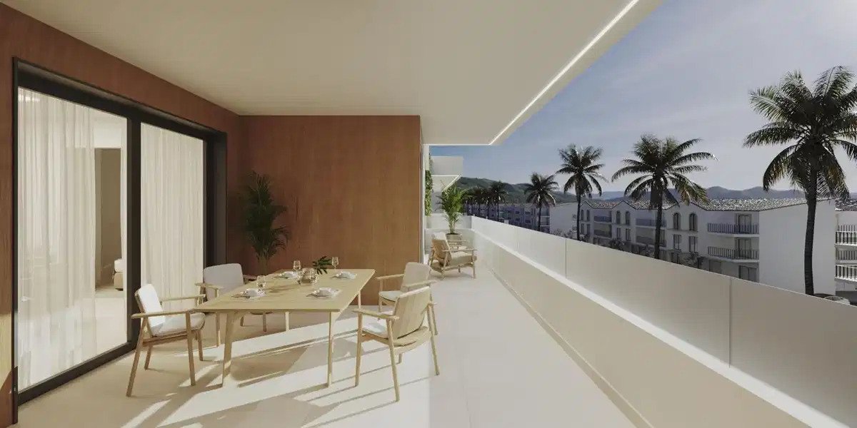 3-Zimmer, 2-Bad Wohnung mit großzügigen Terrassen und Meerblick in Costa del Sol