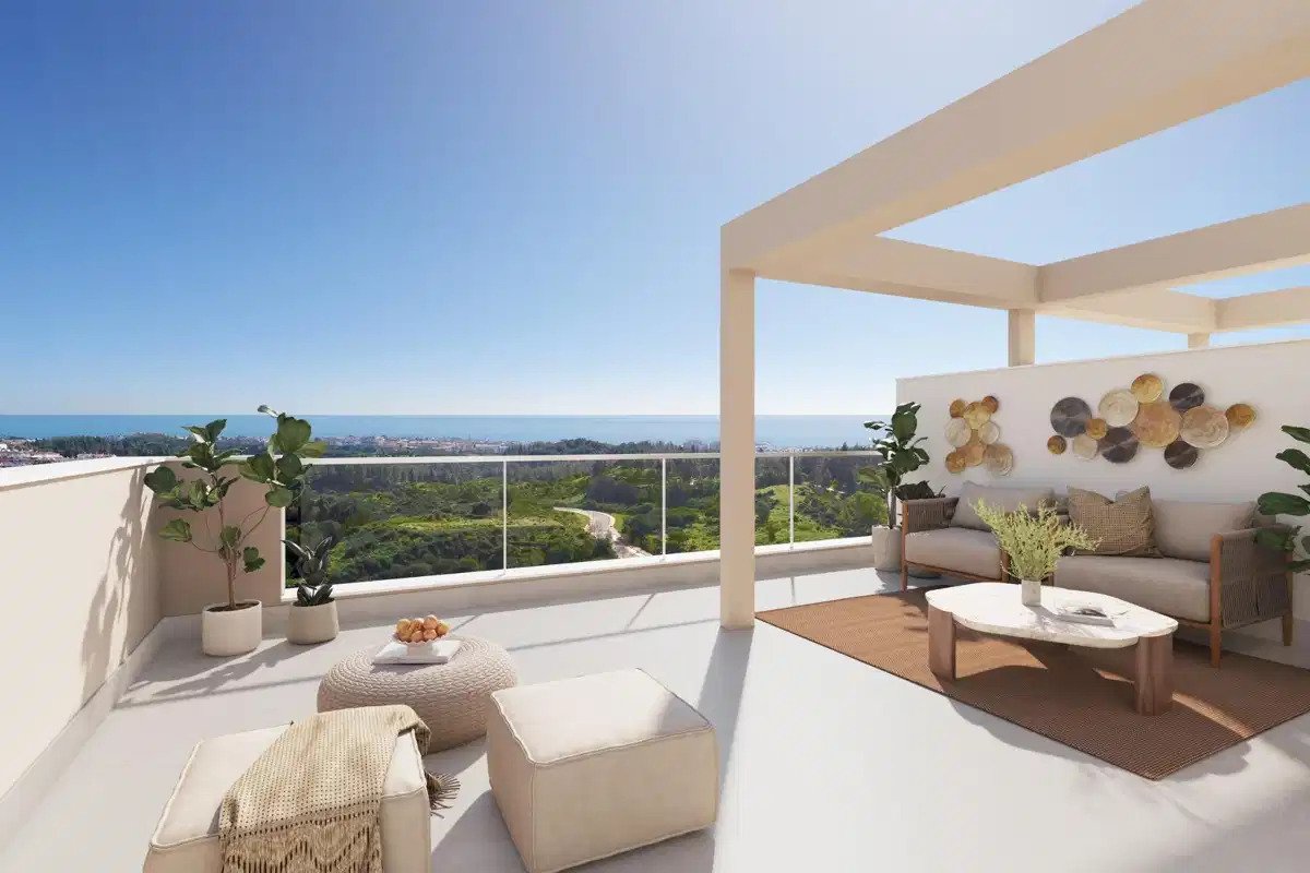 3-Zimmer, 2-Bad Sea View Penthouse in Mijas – Modernes Wohnen mit Terrasse und Annehmlichkeiten