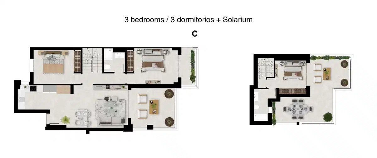 3-Zimmer, 2-Bad Sea View Penthouse in Mijas – Modernes Wohnen mit Terrasse und Annehmlichkeiten