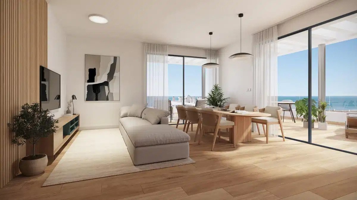 2-Zimmer, 2-Bad-Penthouse 100 Meter vom Meer in Torre de Benagalbón