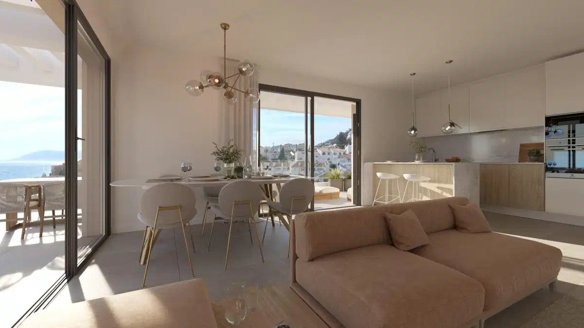 2-Zimmer, 2-Bad-Penthouse 100 Meter vom Meer in Torre de Benagalbón