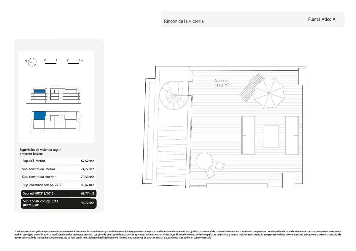 2-Zimmer, 2-Bad-Penthouse 100 Meter vom Meer in Torre de Benagalbón