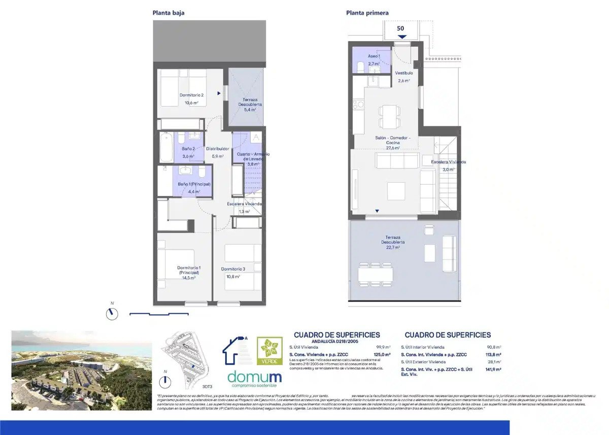 3-Zimmer-Reihenhaus mit 2 Badezimmern, Panoramablick auf das Meer und Resort-Annehmlichkeiten in Manilva