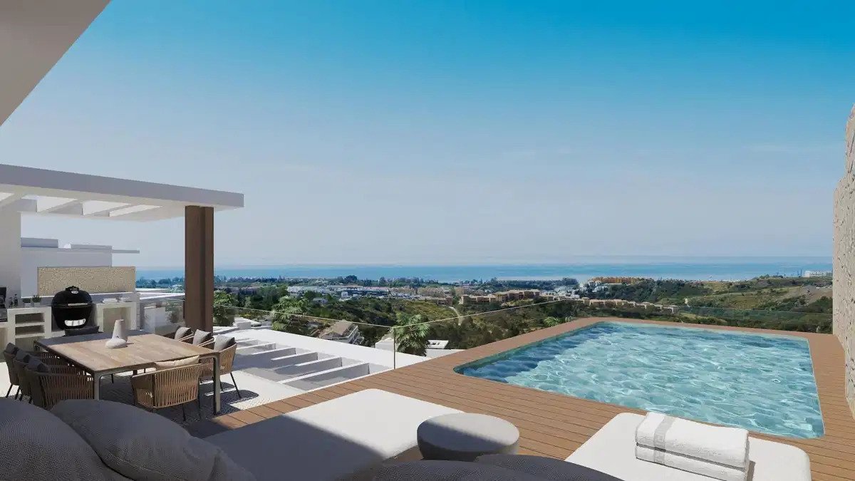 3-Zimmer, 2-Bad Luxus Erdgeschosswohnung mit Meerblick in Estepona