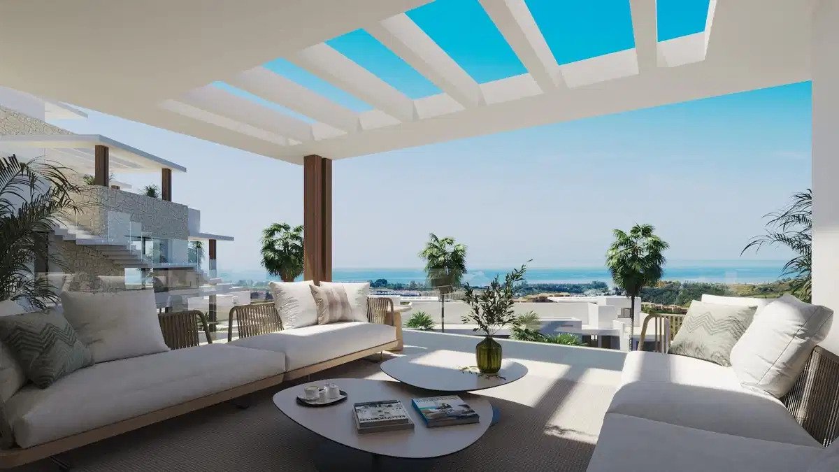 3-Zimmer, 2-Bad Luxus Erdgeschosswohnung mit Meerblick in Estepona