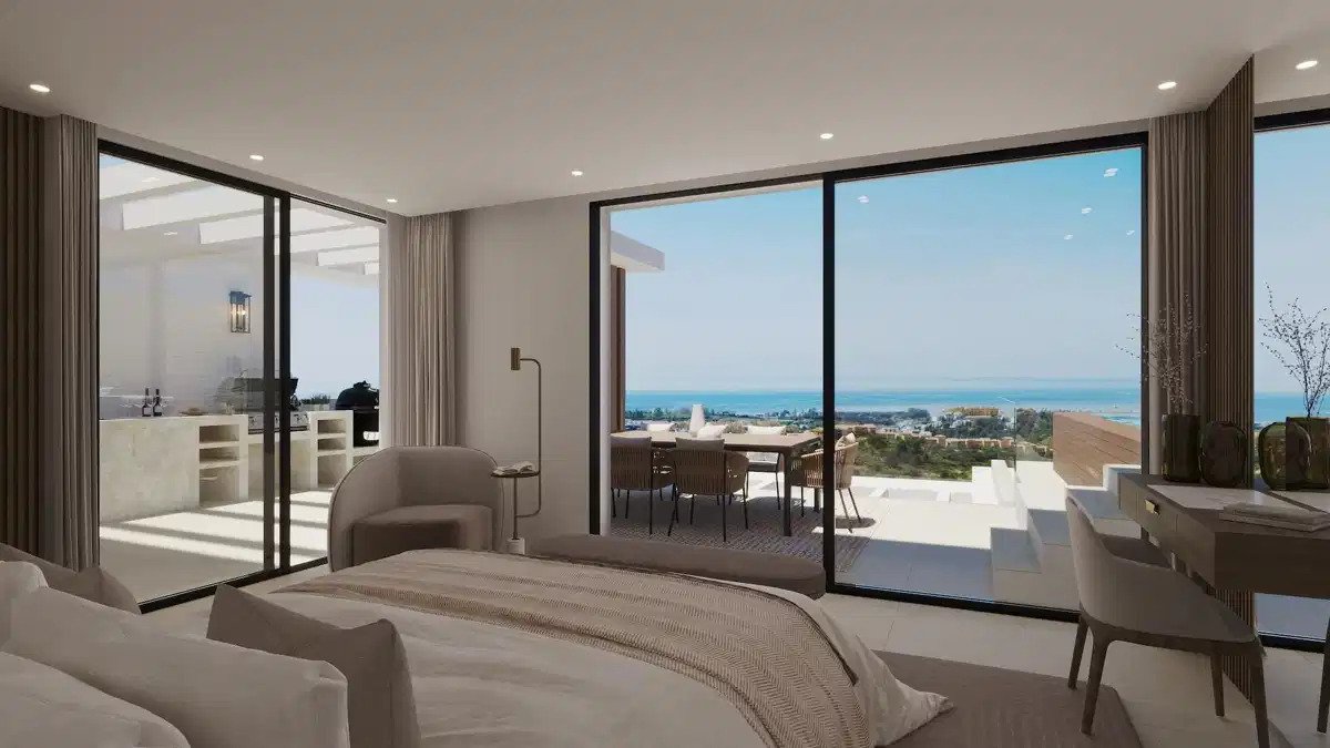 3-Zimmer, 2-Bad Luxus Erdgeschosswohnung mit Meerblick in Estepona