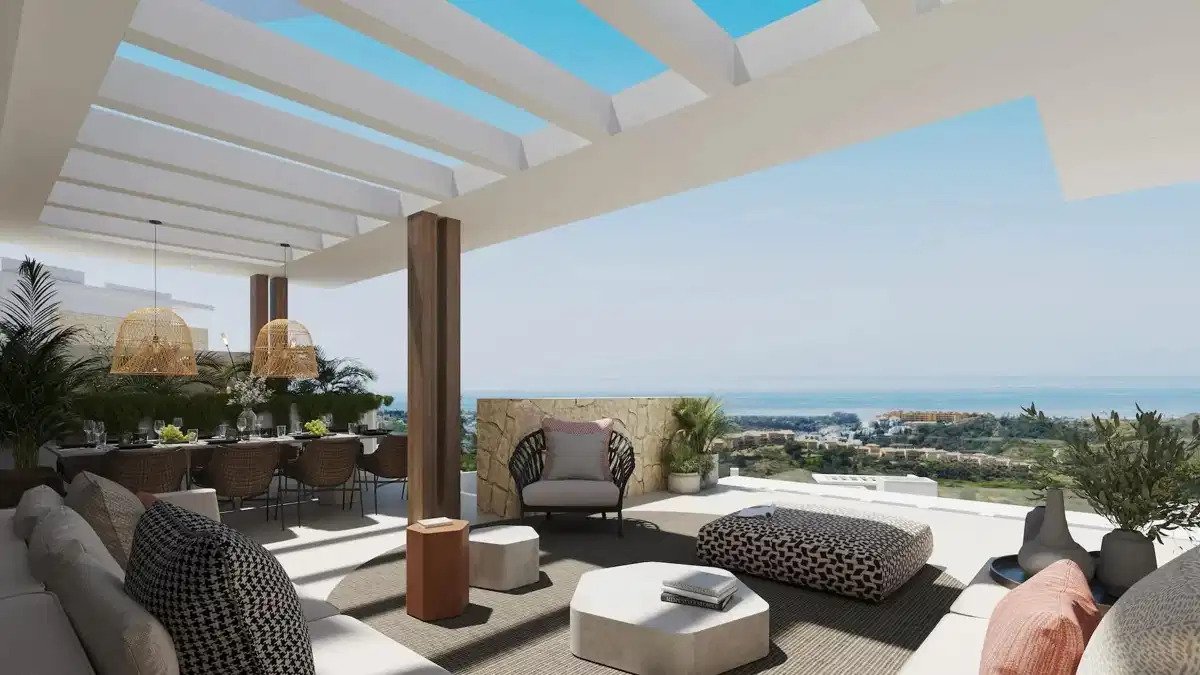 3-Zimmer, 2-Bad-Penthouse mit Panoramablick auf das Meer in Estepona