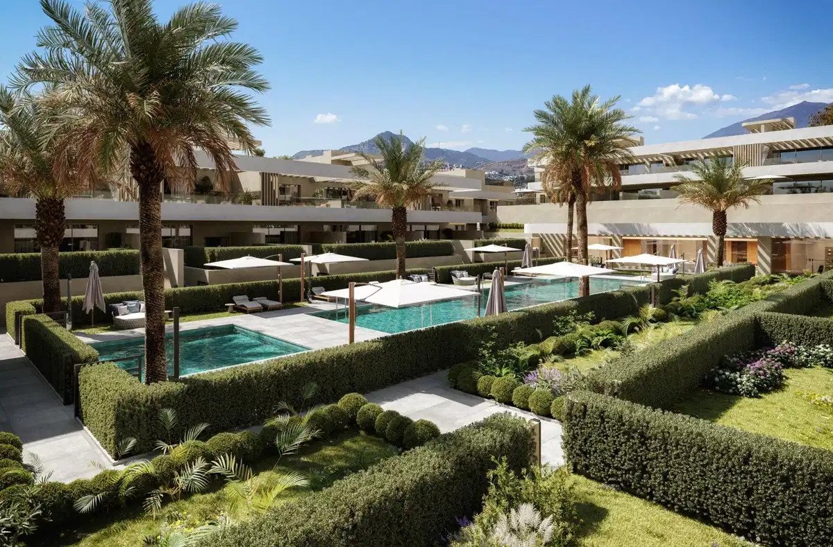 3-Zimmer, 2-Bad Luxus Erdgeschosswohnung in El Campanario-Estepona in der Nähe von Golfplatz und Strand