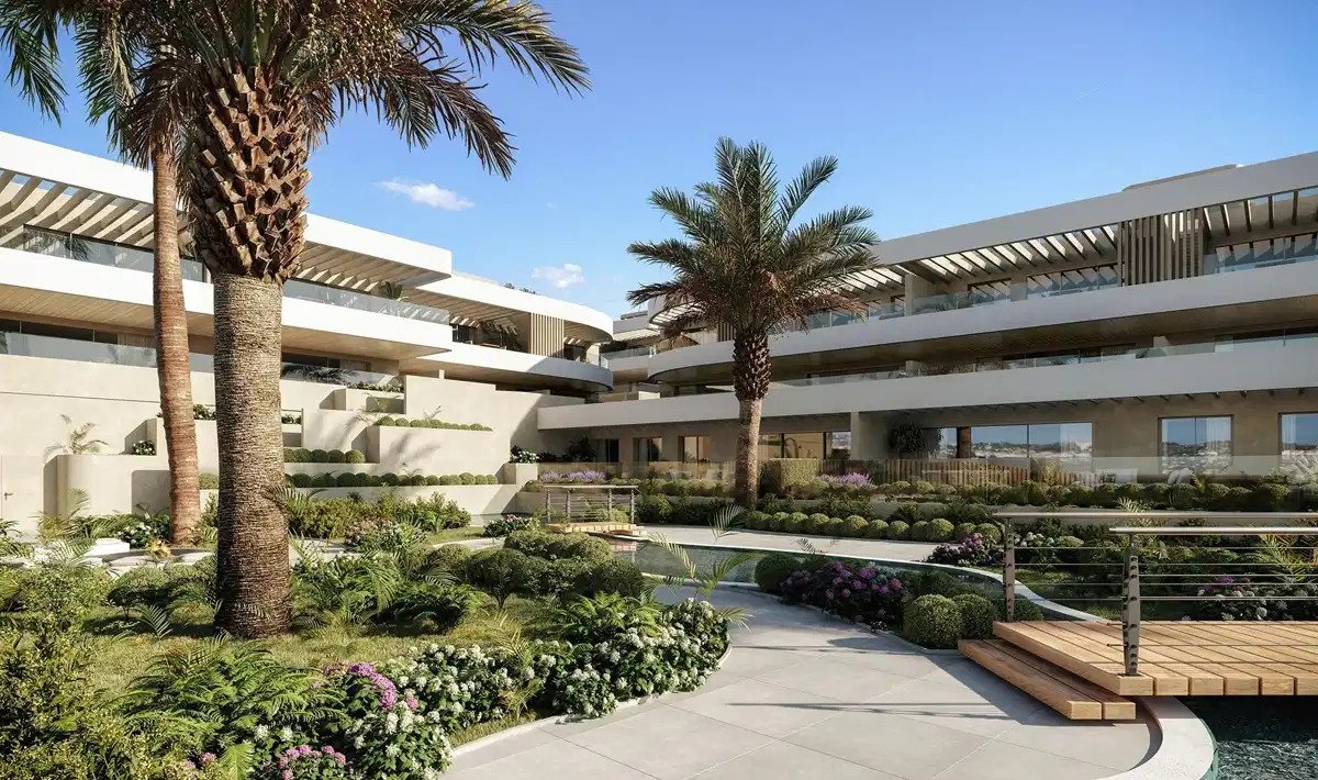 3-Zimmer, 2-Bad Luxus Erdgeschosswohnung in El Campanario-Estepona in der Nähe von Golfplatz und Strand
