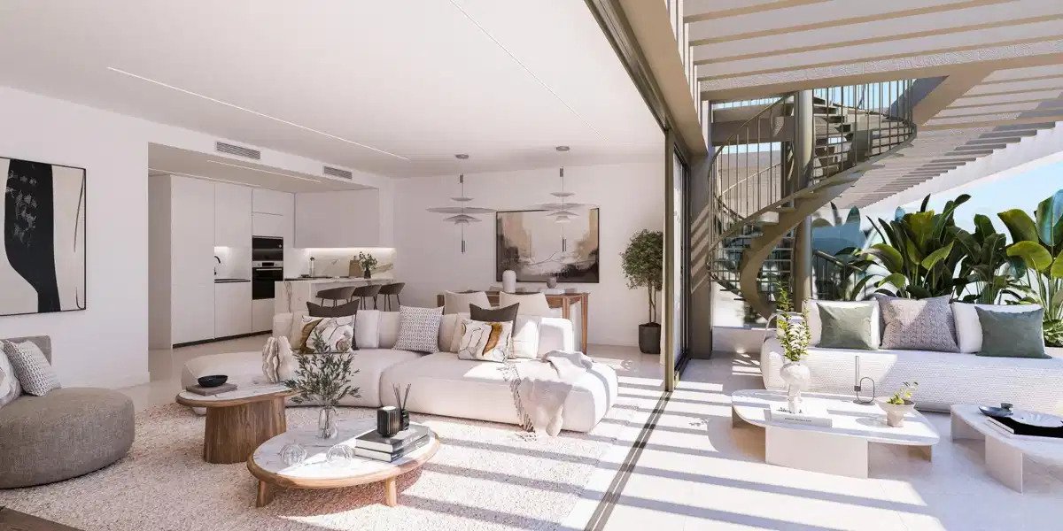 Penthouse mit 1 Schlafzimmer und 1 Badezimmer mit Meer- und Bergblick in Estepona