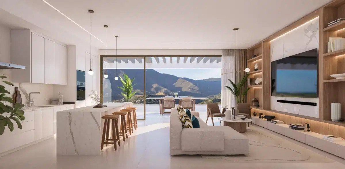 Penthouse mit 1 Schlafzimmer und 1 Badezimmer mit Meer- und Bergblick in Estepona