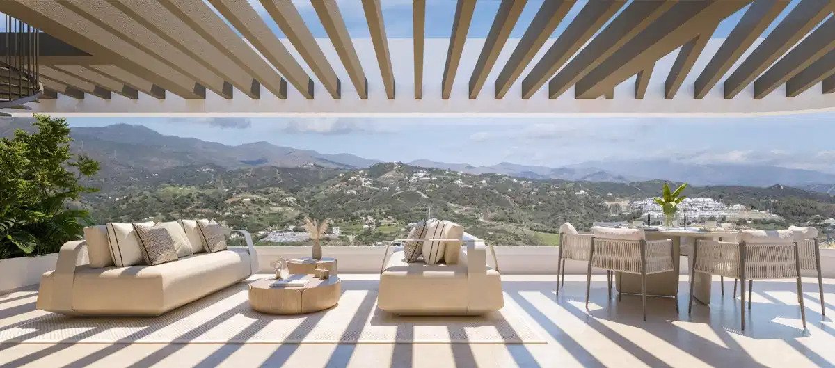 Penthouse mit 1 Schlafzimmer und 1 Badezimmer mit Meer- und Bergblick in Estepona