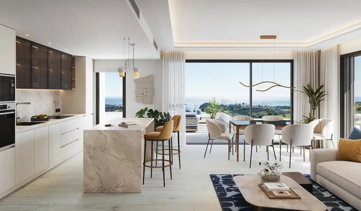 4-Zimmer, 4-Bad-Penthouse mit Panoramablick auf Meer, Berge und Golf in Cerrado del Águila Golf, Mijas