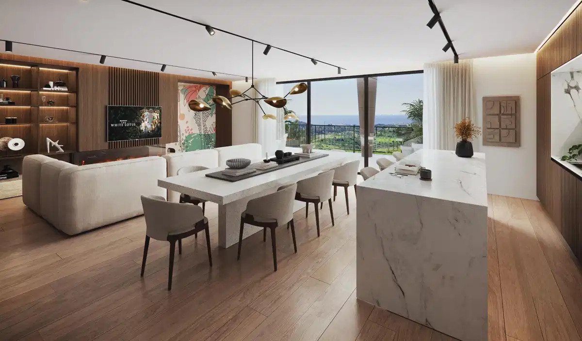 4-Zimmer, 4-Bad-Penthouse mit Panoramablick auf Meer, Berge und Golf in Cerrado del Águila Golf, Mijas