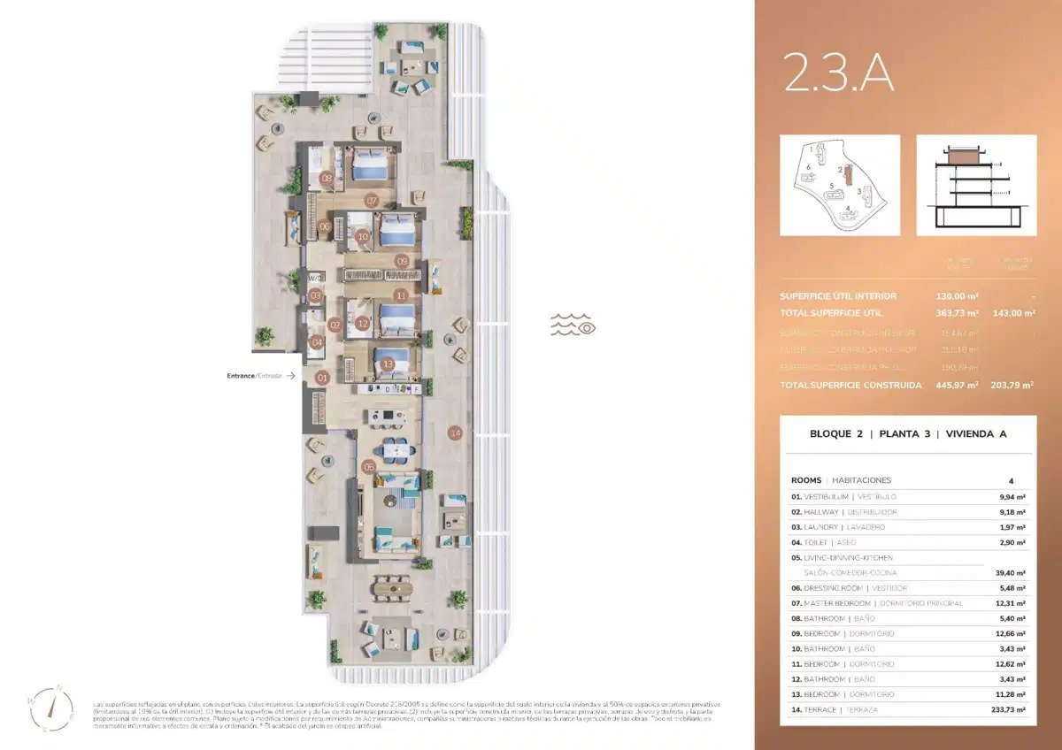 4-Zimmer, 4-Bad-Penthouse mit Panoramablick auf Meer, Berge und Golf in Cerrado del Águila Golf, Mijas