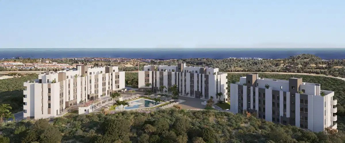 2-Zimmer, 2-Bad-Wohnung mit Panoramaterrassen und Annehmlichkeiten im Resort-Stil in Mijas