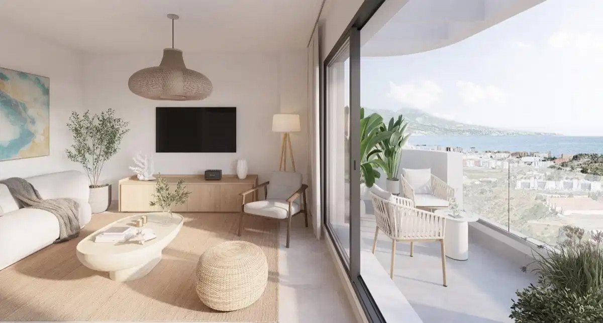 2-Zimmer, 2-Bad-Wohnung mit Panoramaterrassen und Annehmlichkeiten im Resort-Stil in Mijas