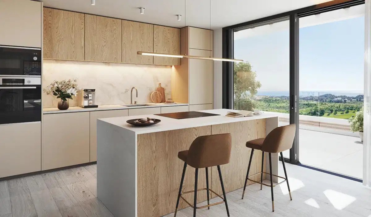 3-Zimmer, 3-Bad Luxus Erdgeschosswohnung mit Meer- und Golfblick in Cerrado del Águila, Mijas