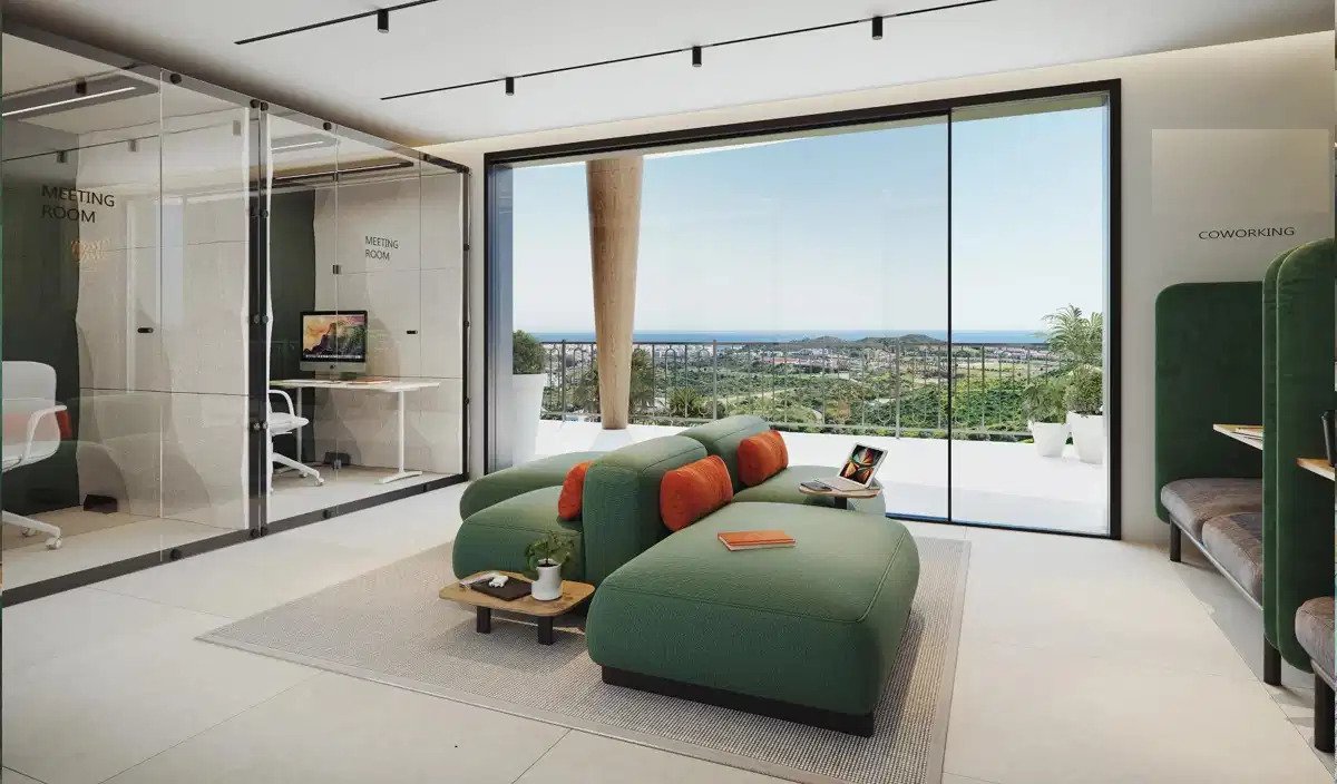 3-Zimmer, 3-Bad Luxus Erdgeschosswohnung mit Meer- und Golfblick in Cerrado del Águila, Mijas