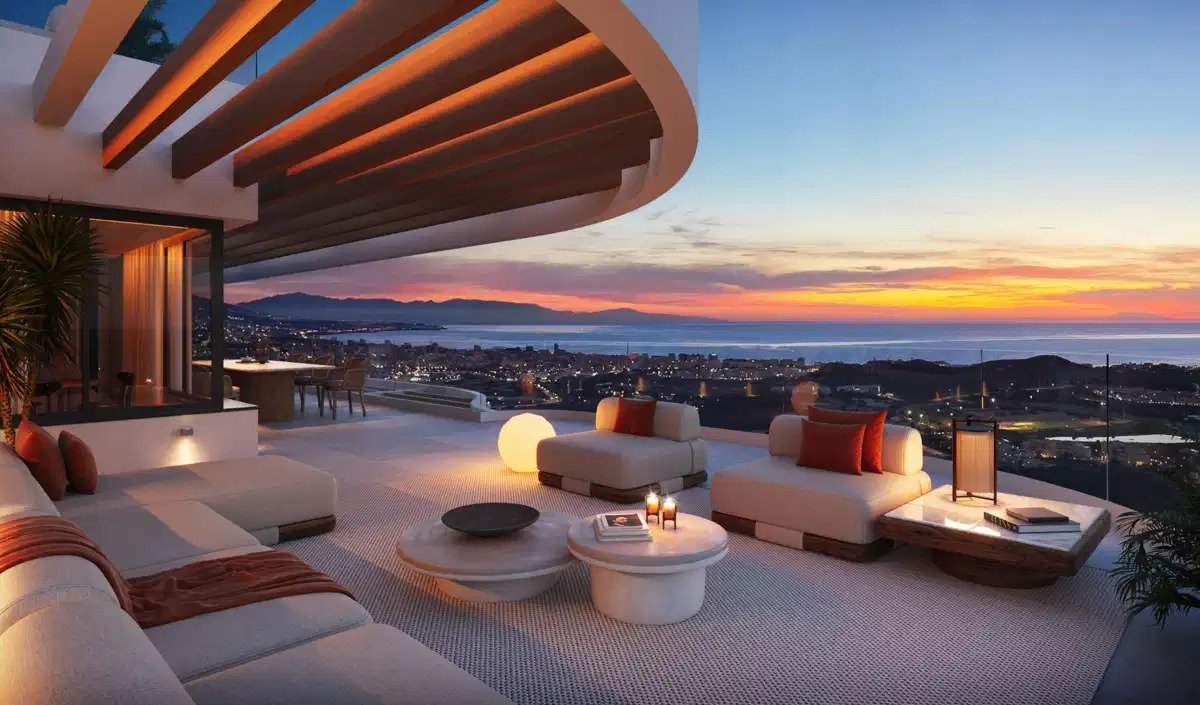3-Zimmer, 3-Bad Luxus Erdgeschosswohnung mit Meer- und Golfblick in Cerrado del Águila, Mijas