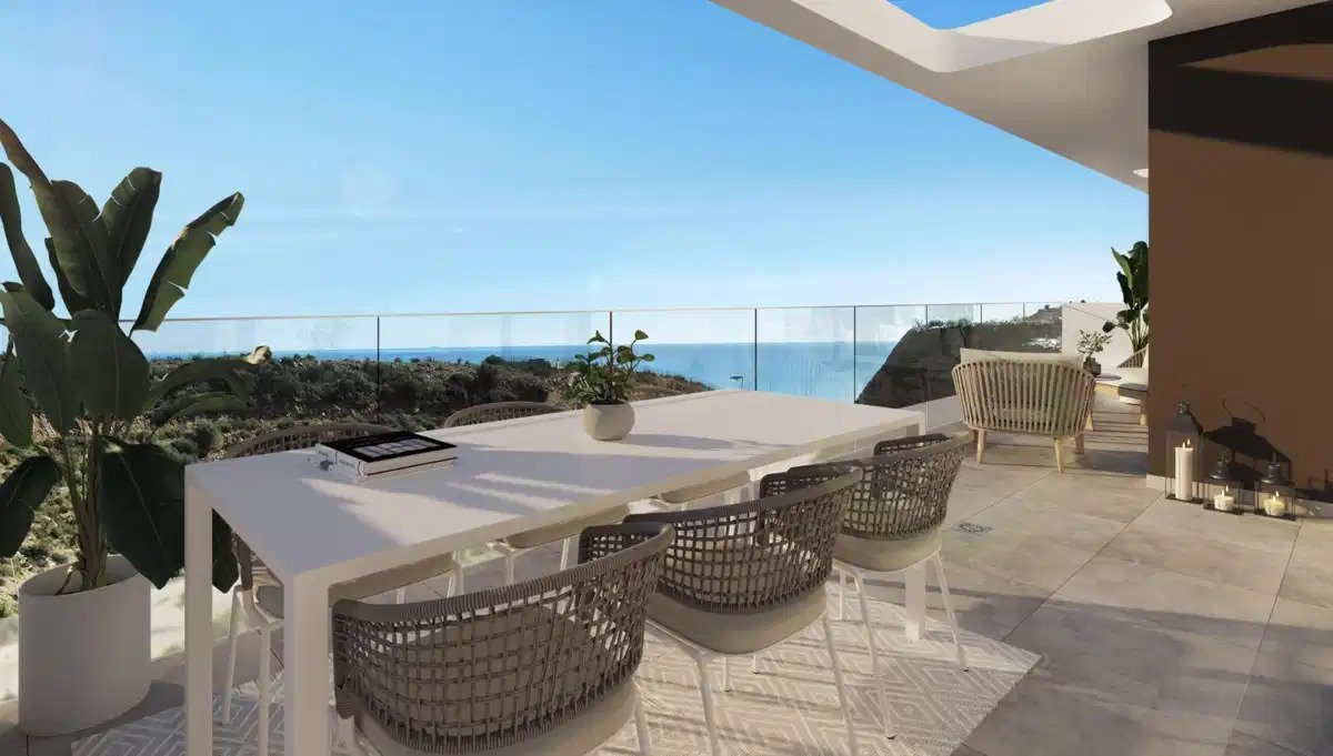 3-Zimmer, 2-Bad Erdgeschosswohnung mit Panoramablick auf das Meer in Rincón de la Victoria