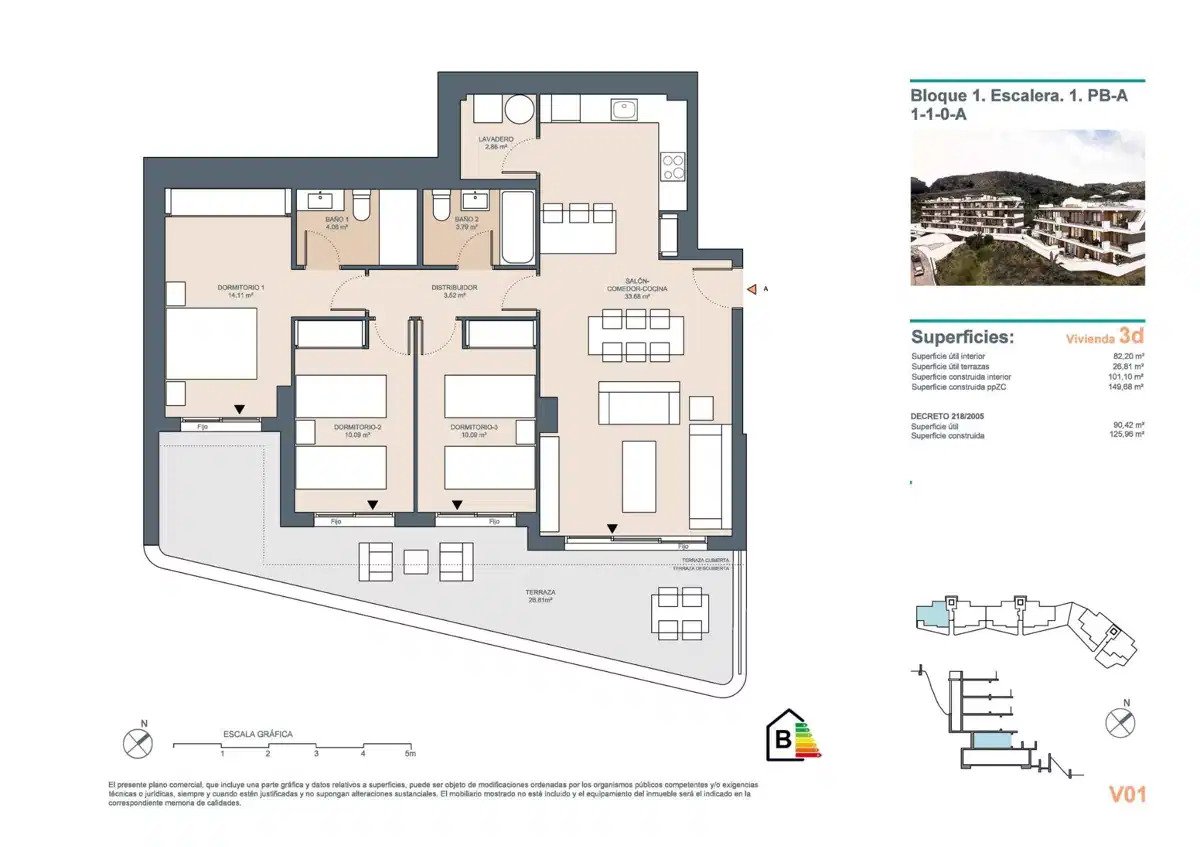 3-Zimmer, 2-Bad Erdgeschosswohnung mit Panoramablick auf das Meer in Rincón de la Victoria
