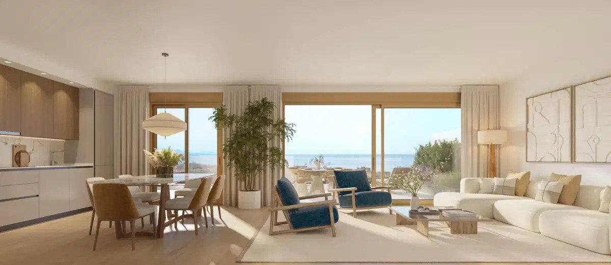 3-Zimmer, 2-Bad Wohnung im Erdgeschoss mit Meerblick in Torremolinos